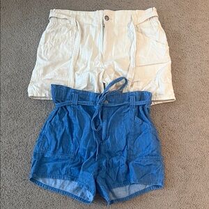 Women’s Old Navy shorts size large soft material paper bag waist with belt